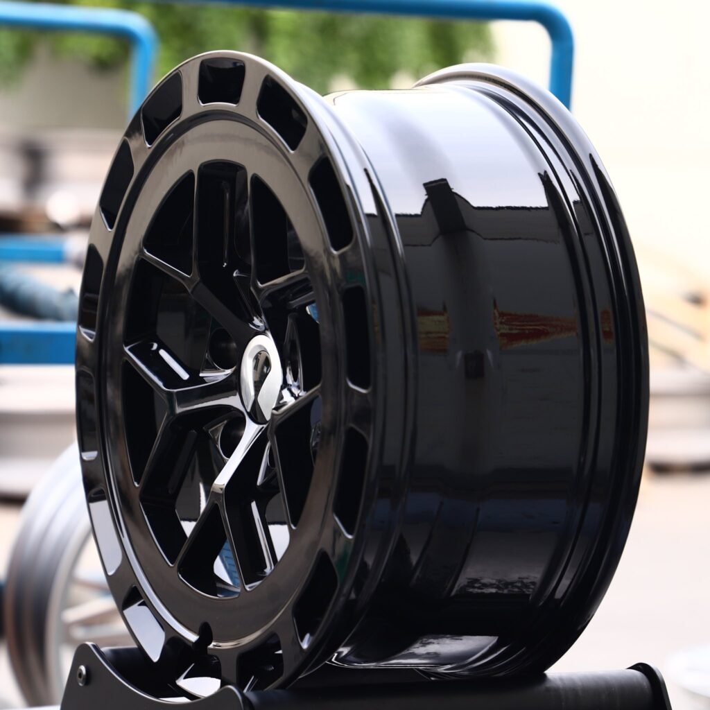 5x120 wheels – Matte Silver Double-Ring, side view