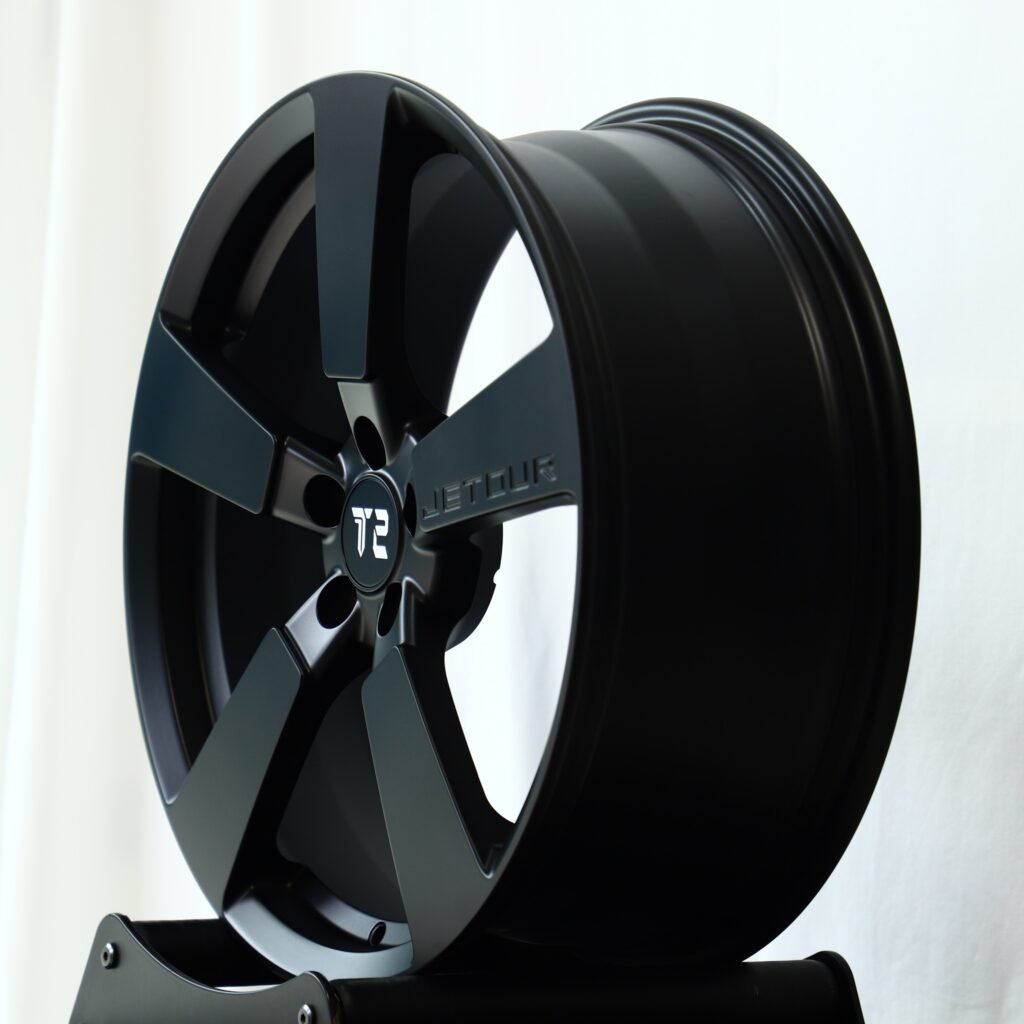 Volkswagen Passat wheels – Matte Silver Fan Spoke, angled view