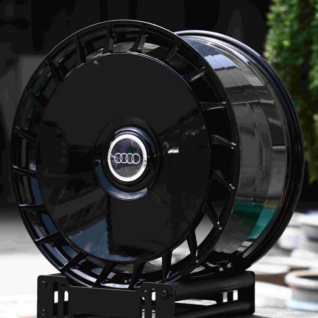 Audi A6 wheels – Matte Silver, angled view