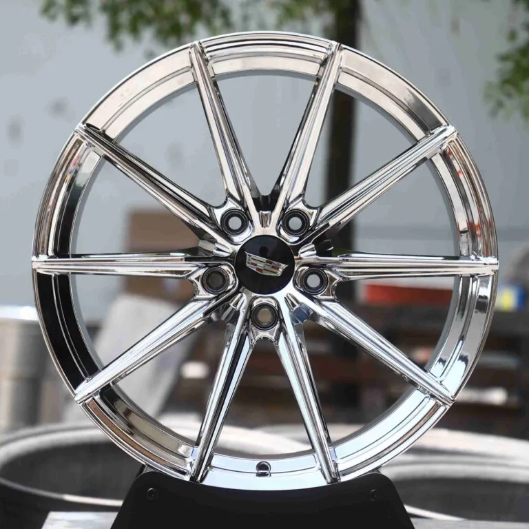 Cadillac CT5 / CT4 Forged Wheels – Matte Silver, front view
