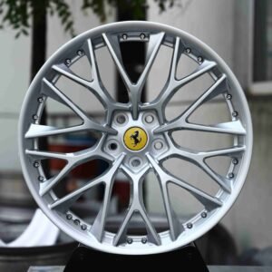 Matte Silver Forged Wheels – Ferrari 488 / Ferrari F8 Fitment (5-Lug)