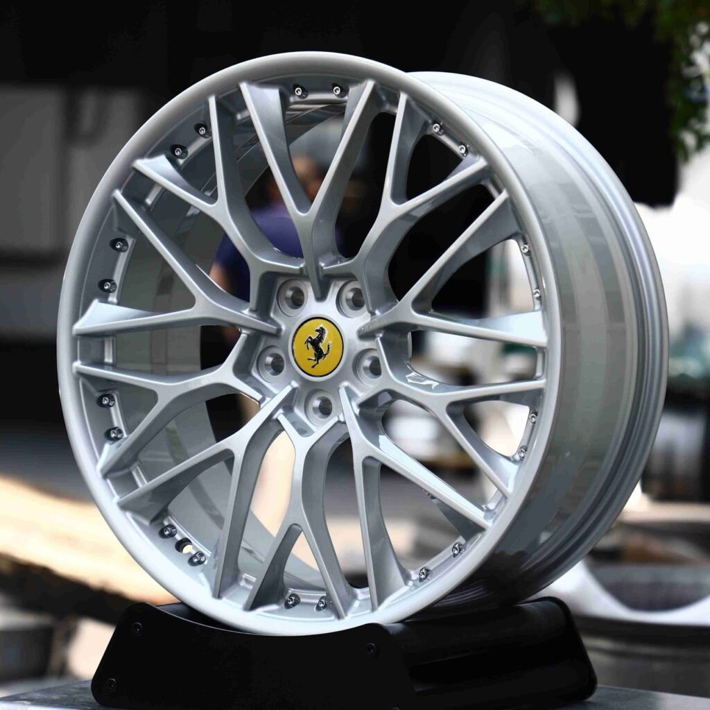 Matte Silver Forged Wheels - Ferrari 488 / Ferrari F8 Fitment (5-Lug) view 2