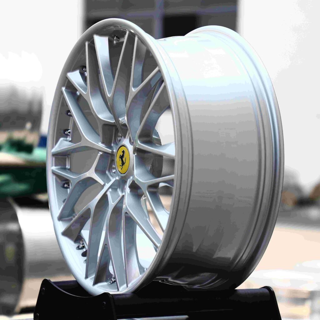 Matte Silver Forged Wheels - Ferrari 488 / Ferrari F8 Fitment (5-Lug) view 3