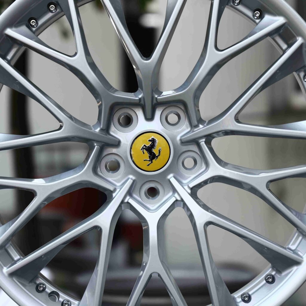 Matte Silver Forged Wheels - Ferrari 488 / Ferrari F8 Fitment (5-Lug) view 4