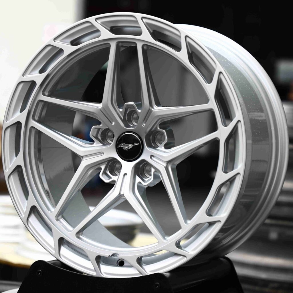 Matte Silver Forged Wheels - Ford Mustang / Ford F-150 Fitment (6-Lug) view 2