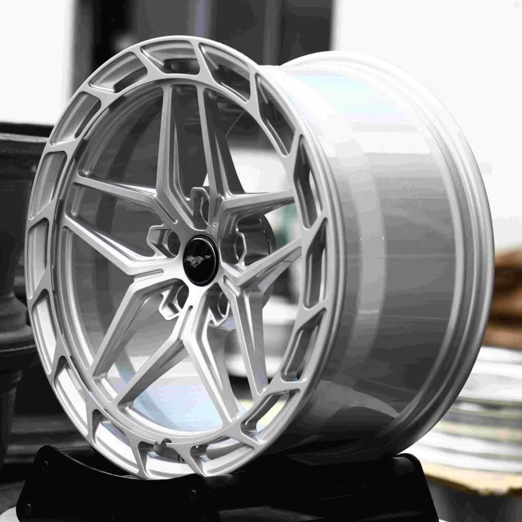 Matte Silver Forged Wheels - Ford Mustang / Ford F-150 Fitment (6-Lug) view 3