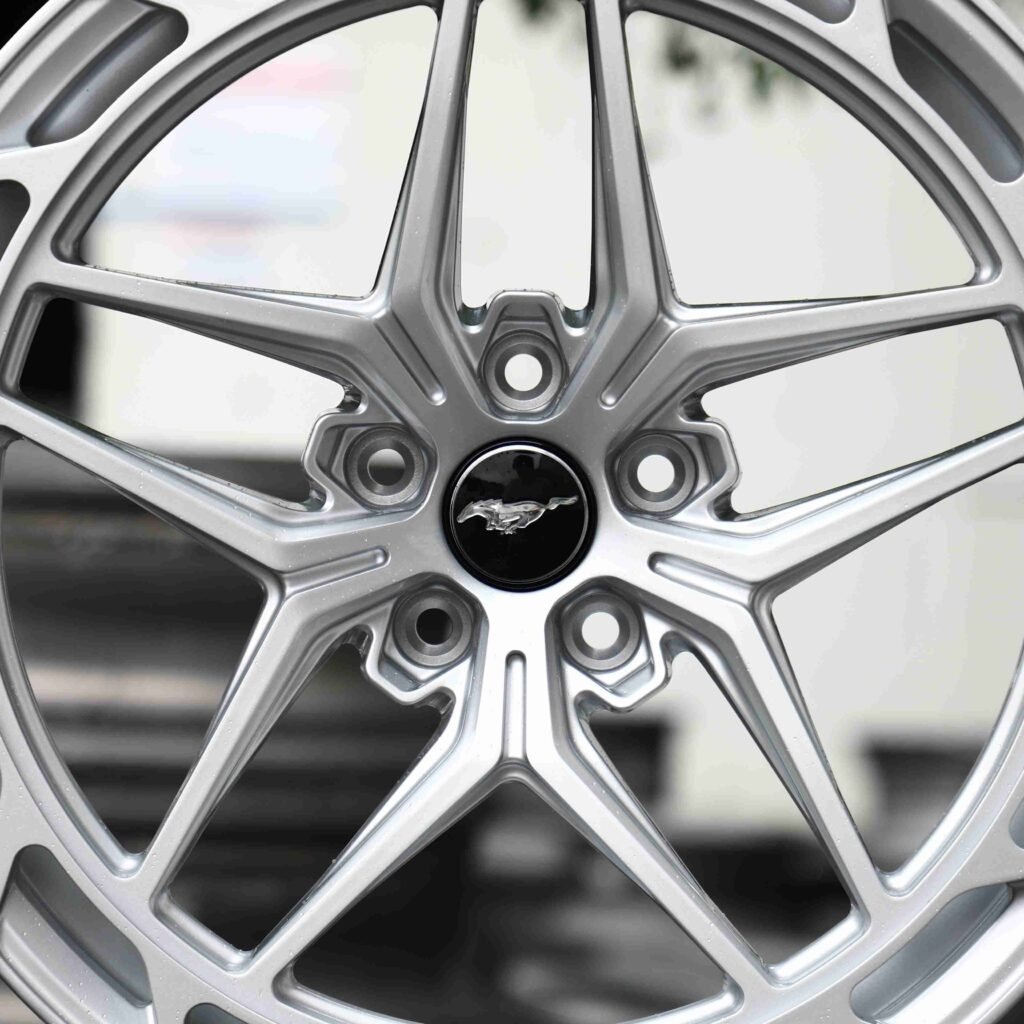 Matte Silver Forged Wheels - Ford Mustang / Ford F-150 Fitment (6-Lug) view 4