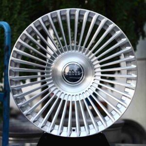 Land Rover OEM-Style Brushed Silver Multi-Spoke Turbine Forged Wheels – Land Rover Range Rover / Defender Fitment (5-Lug)