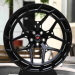Vossen-Style Gloss Black 5 Y-Spoke Forged Wheels – Porsche 911 / M3 Fitment (5-Lug)