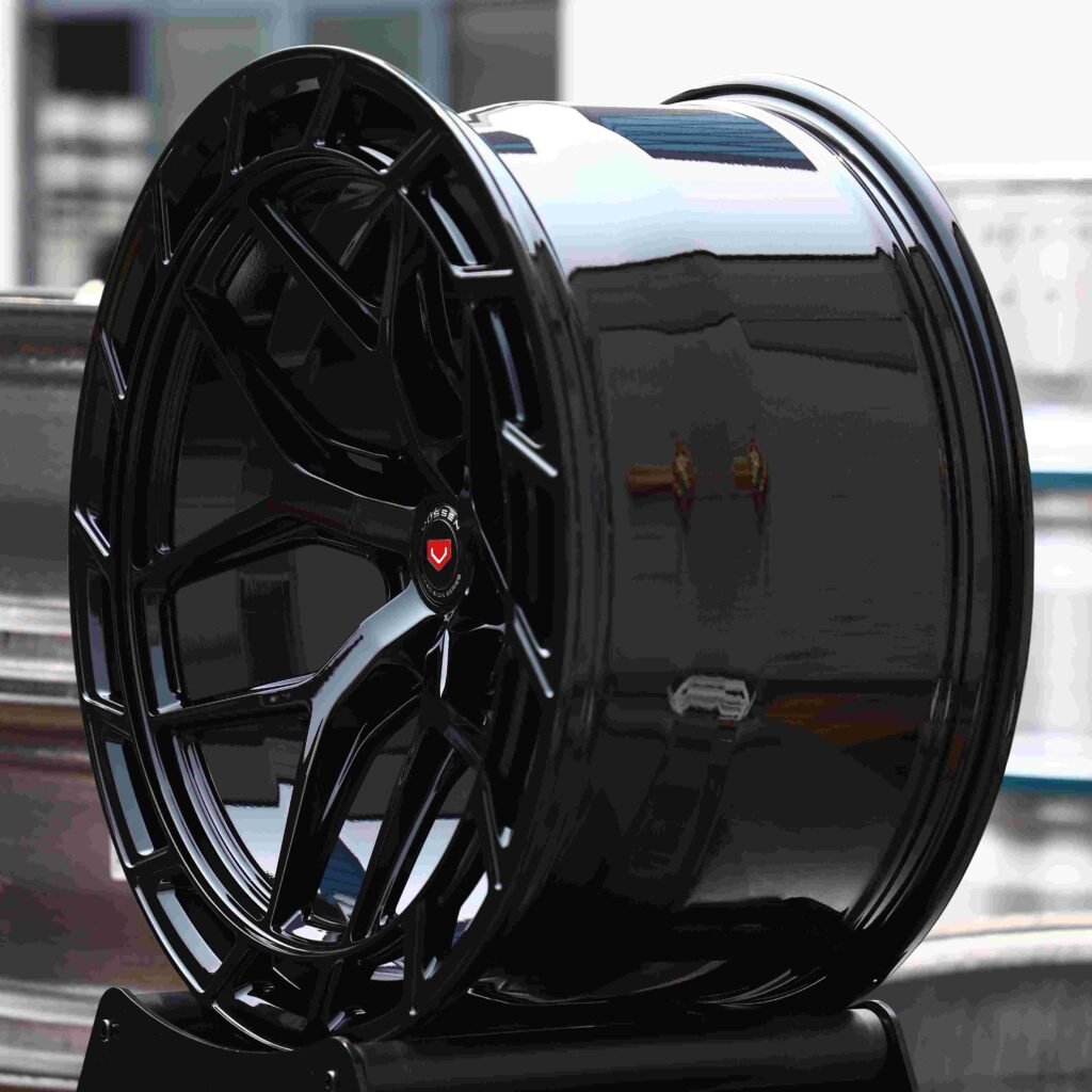 5x130 wheels – Matte Silver (Vossen-Style), side view