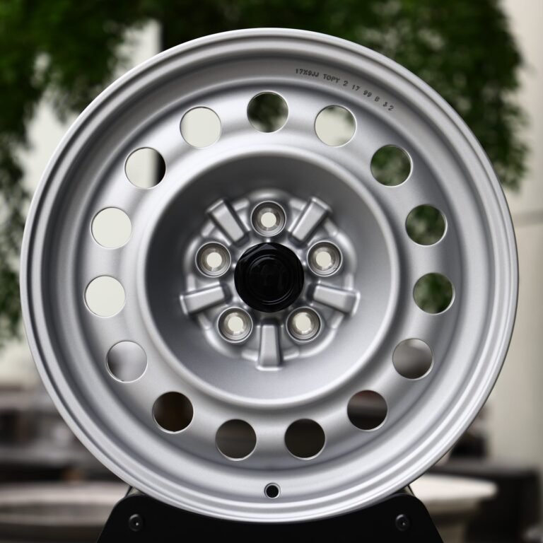 Audi A6 wheels – Matte Silver Full-Face Deep Lip, front view