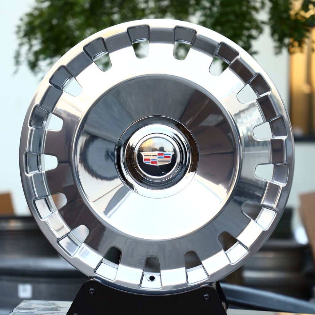 Cadillac CT5 wheels – Matte Silver Full-Face (Cadillac OEM-Style), front view