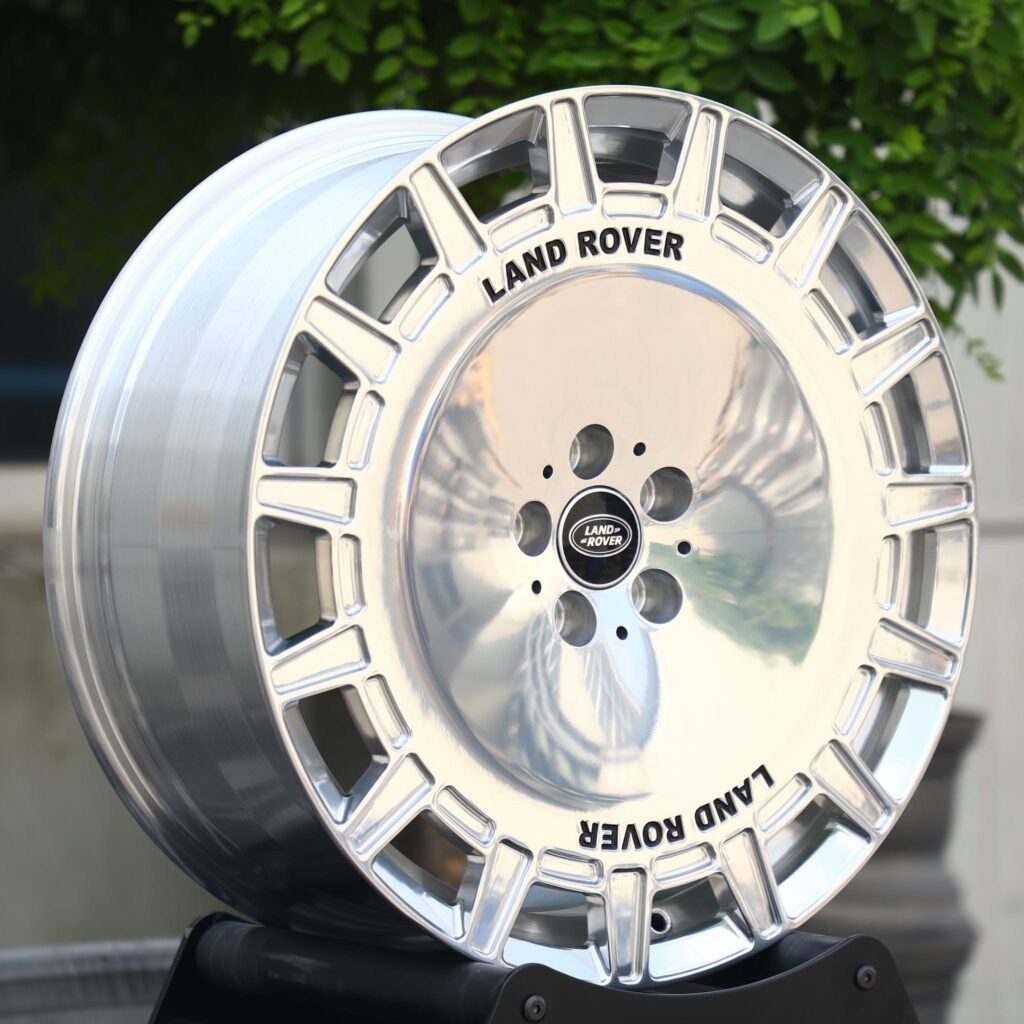 5x120 wheels – Matte Silver Full-Face, side view
