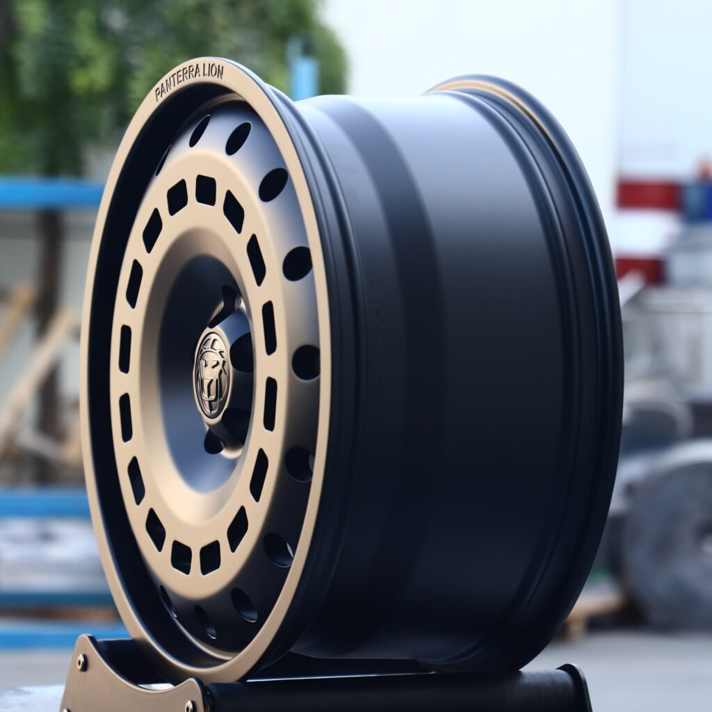 5x120 wheels – Matte Silver Full-Face, side view