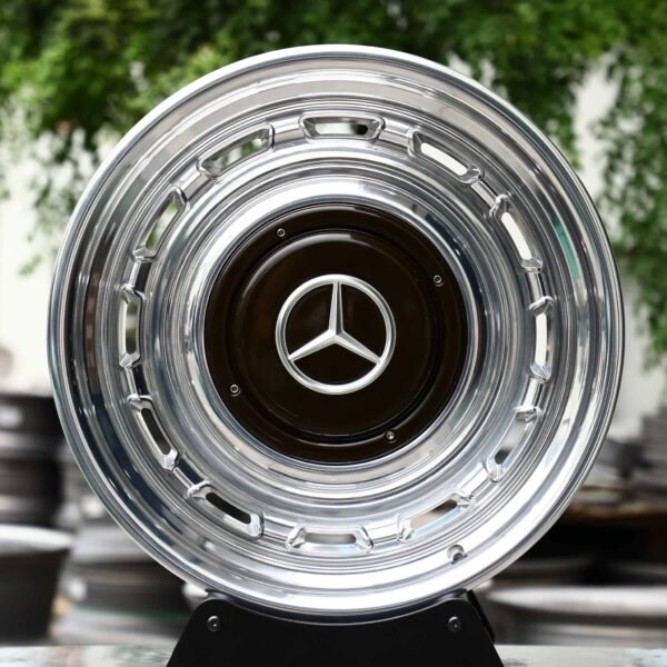 Mercedes-Benz E-Class wheels – Polished Dish Classic Full-Face (Mercedes-Benz OEM-Style), front view