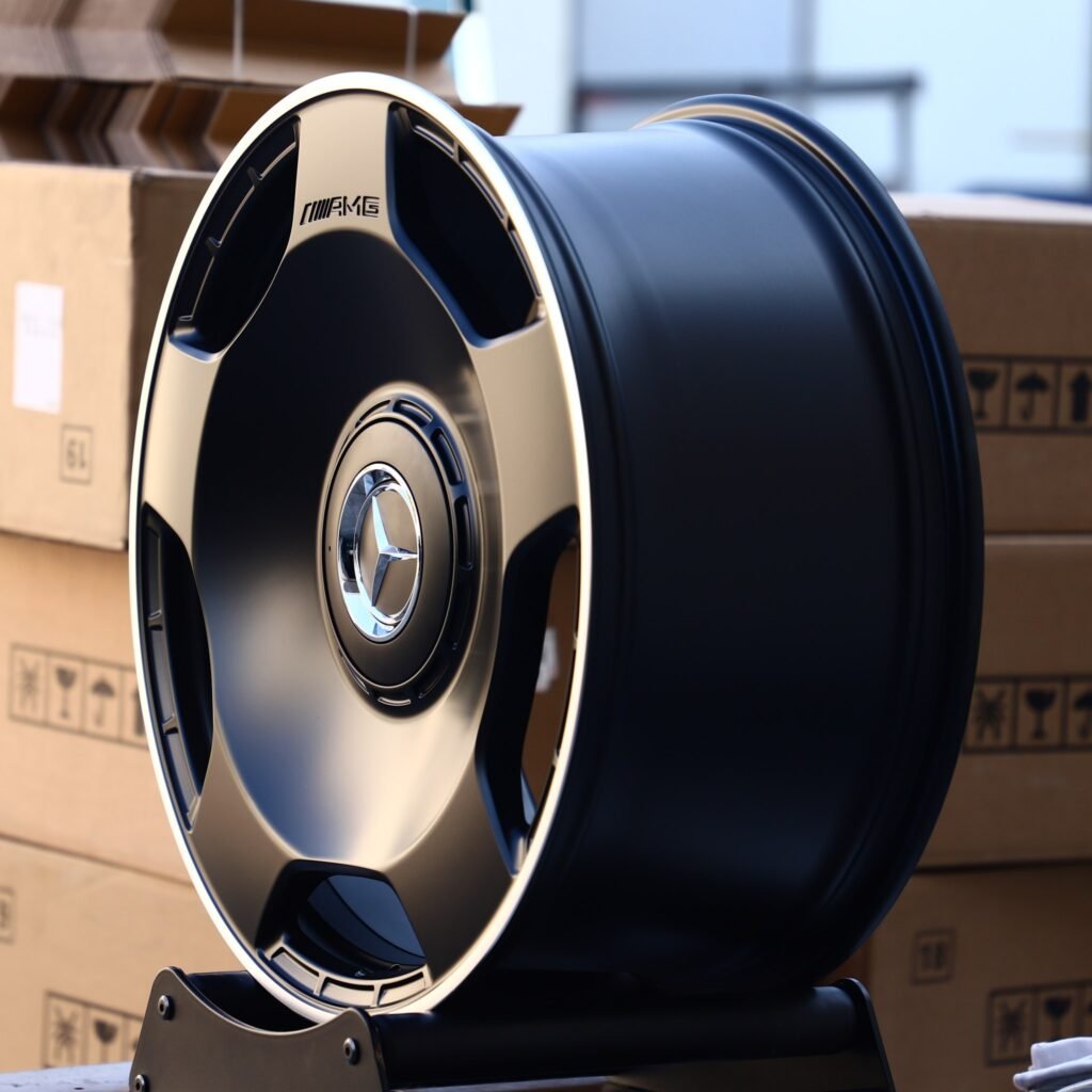 5x112 wheels – Matte Silver Full-Face, side view