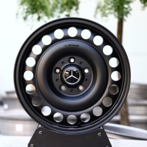 Mercedes-Benz OEM-Style Matte Black Round-Hole Steelie-Style Forged Wheels – Mercedes-Benz E-Class / S-Class Fitment (5-Lug)