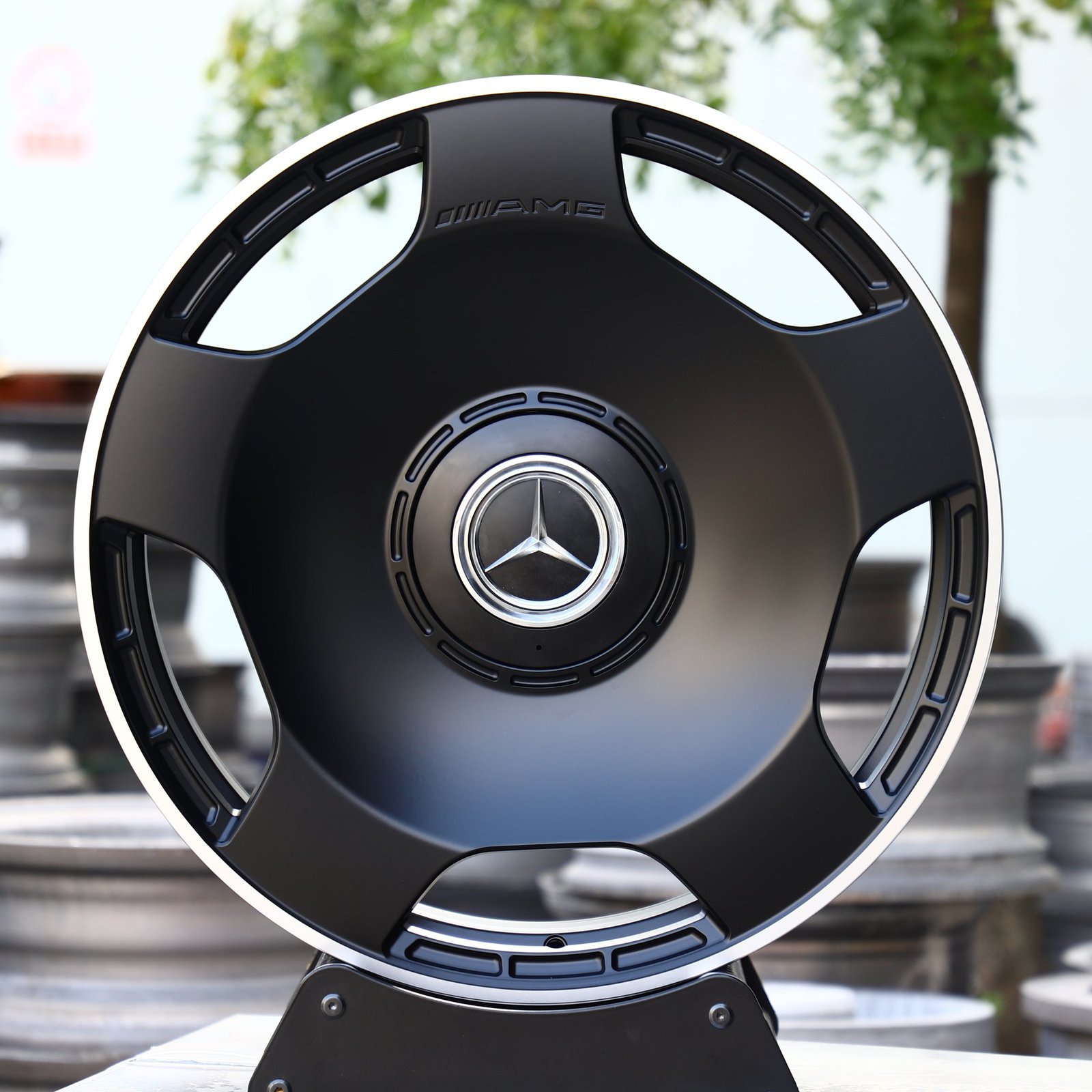 Mercedes-Benz E-Class wheels – Matte Silver Full-Face, front view