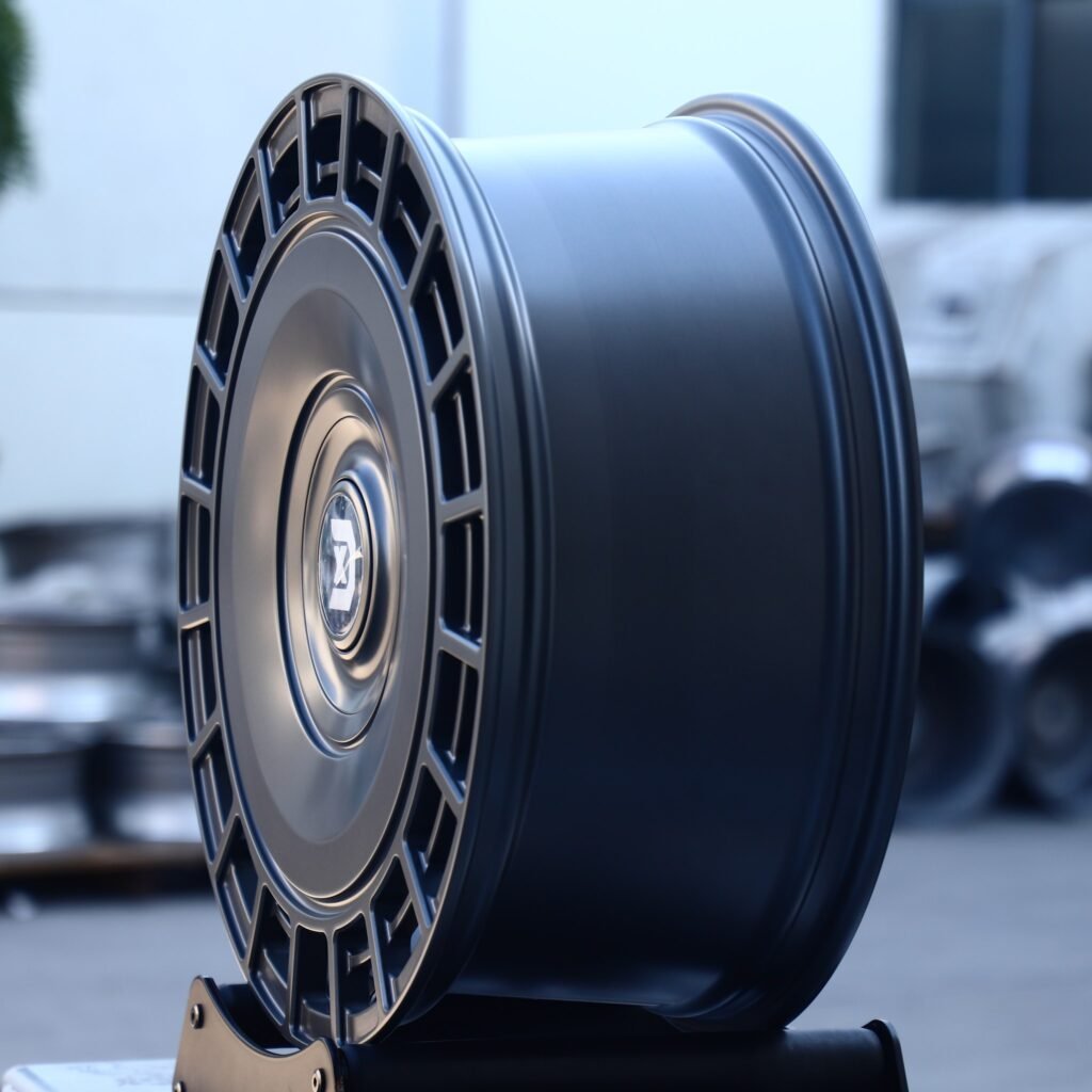 5x130 wheels – Matte Silver Full-Face, side view