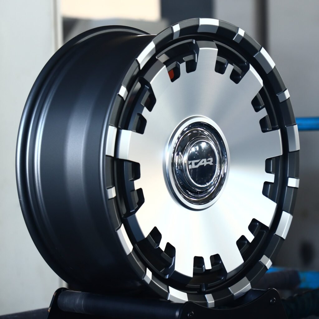 5x108 wheels – Matte Silver Full-Face (iCar OEM-Style), side view