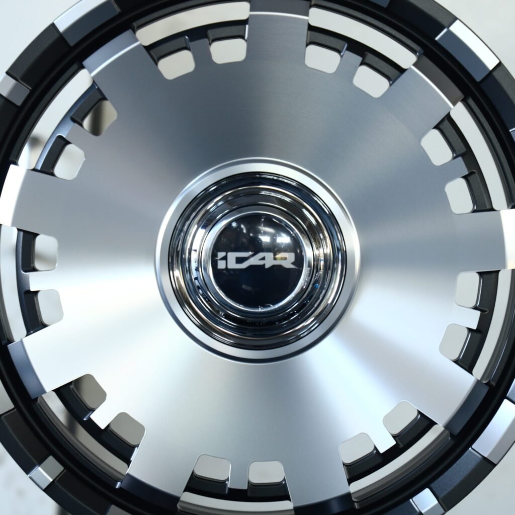 iCar 03 wheels – Matte Silver Full-Face (iCar OEM-Style), lip and barrel detail
