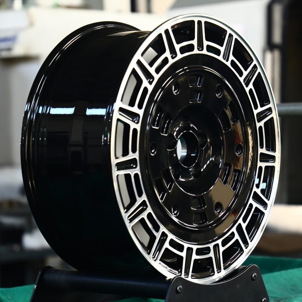 5x130 wheels – Matte Silver Full-Face Machined Face, side view