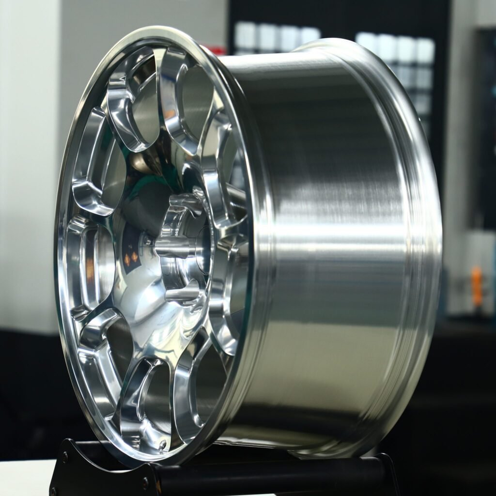 Toyota Tacoma wheels – Matte Silver Full-Face, angled view