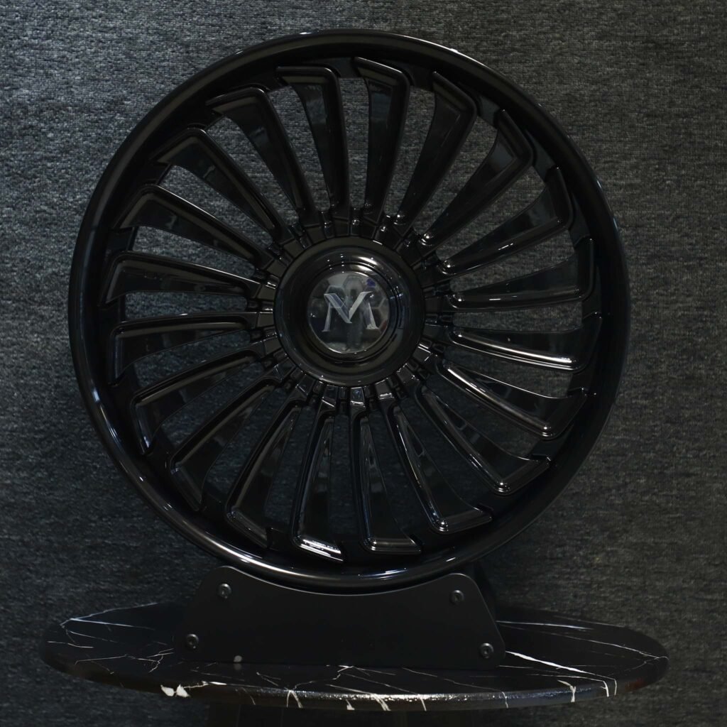 AITO M9 wheels – Matte Silver Multi-Spoke, front view