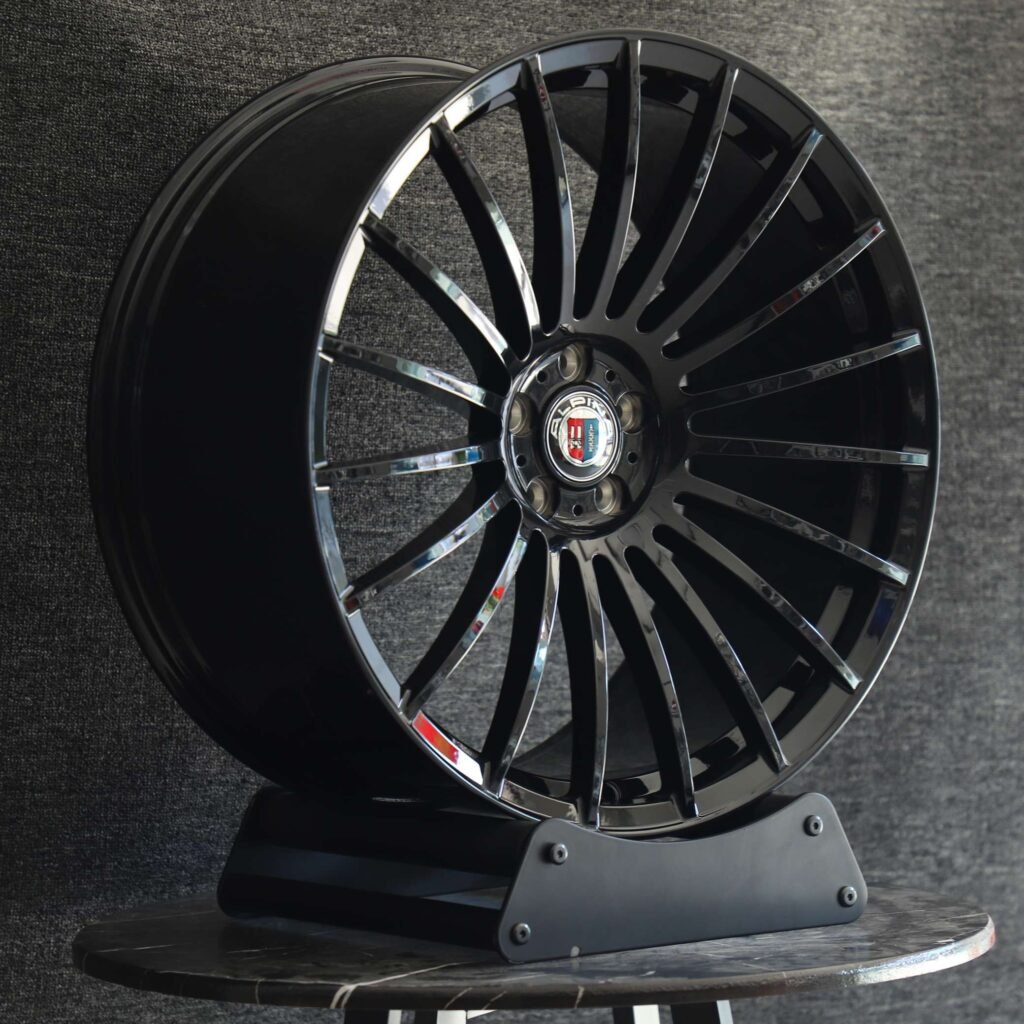 5x112 wheels – Matte Silver Multi-Spoke, side view