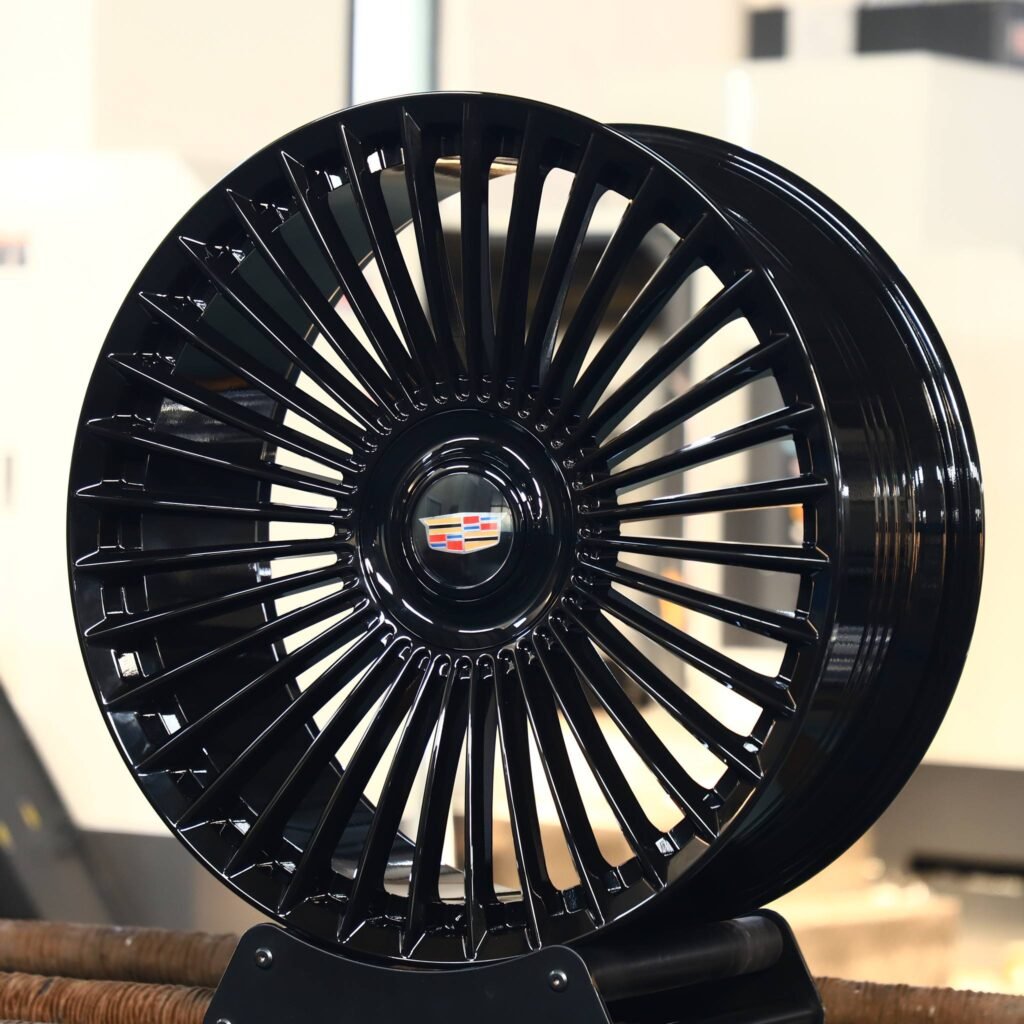 BMW 5 Series wheels – Matte Silver Multi-Spoke, angled view