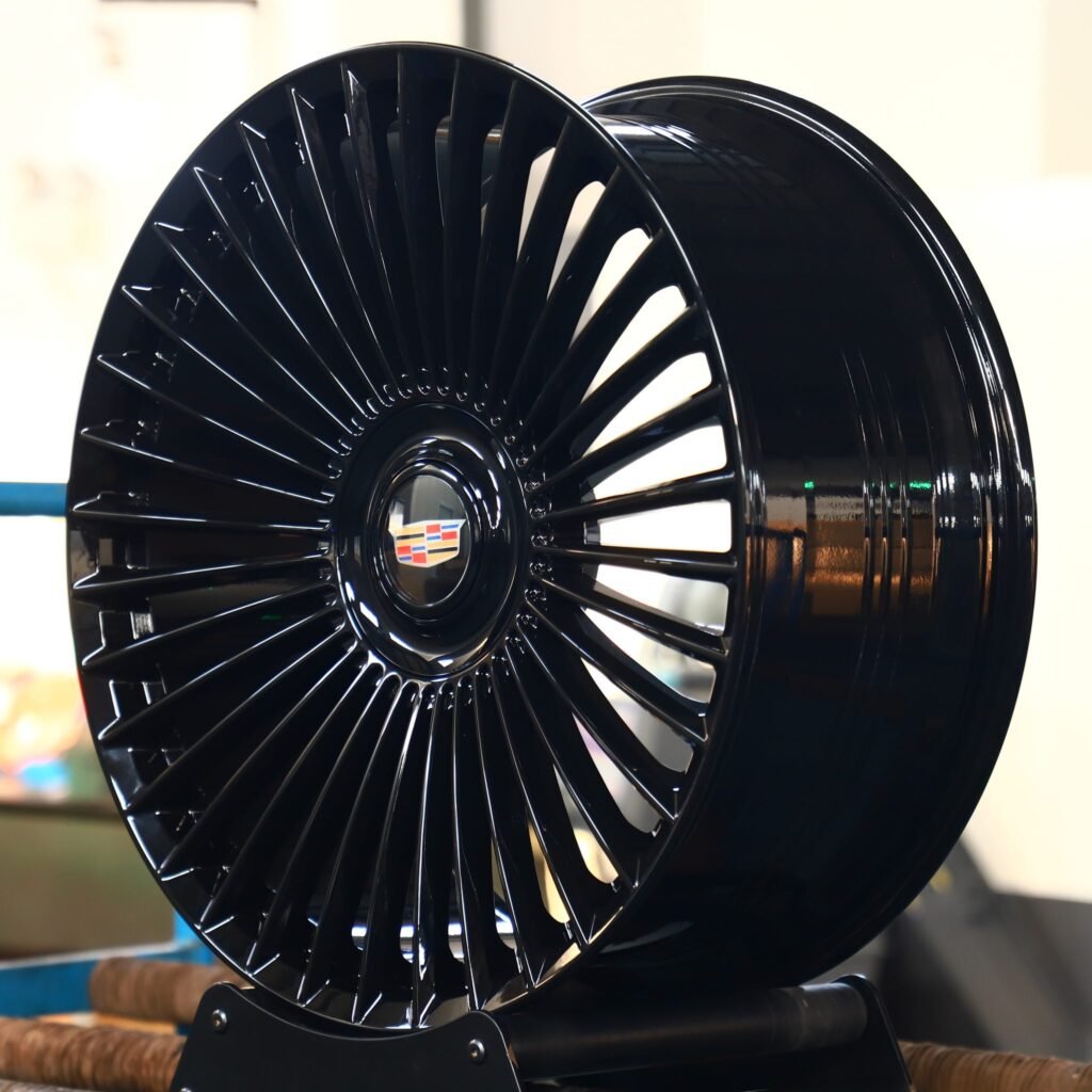 5x120 wheels – Matte Silver Multi-Spoke, side view