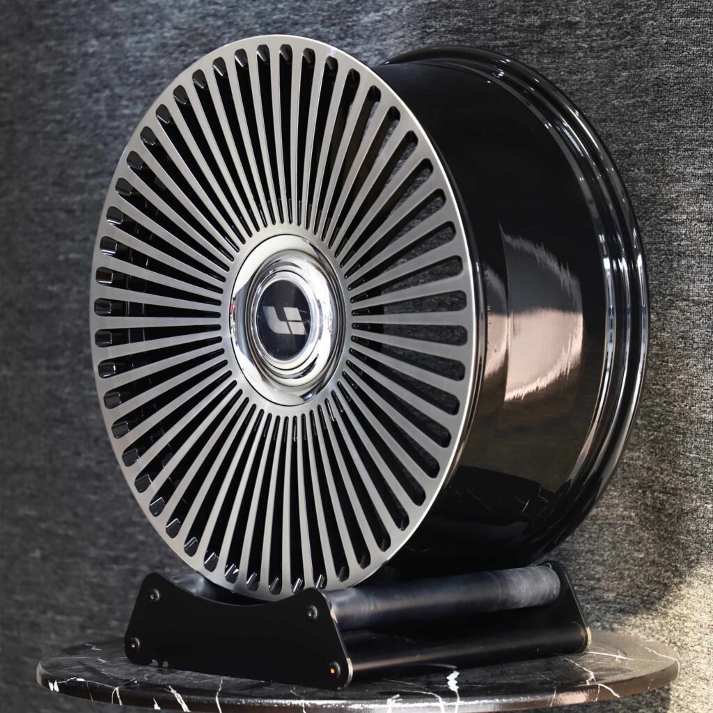 5x120 wheels – Matte Silver Multi-Spoke, side view