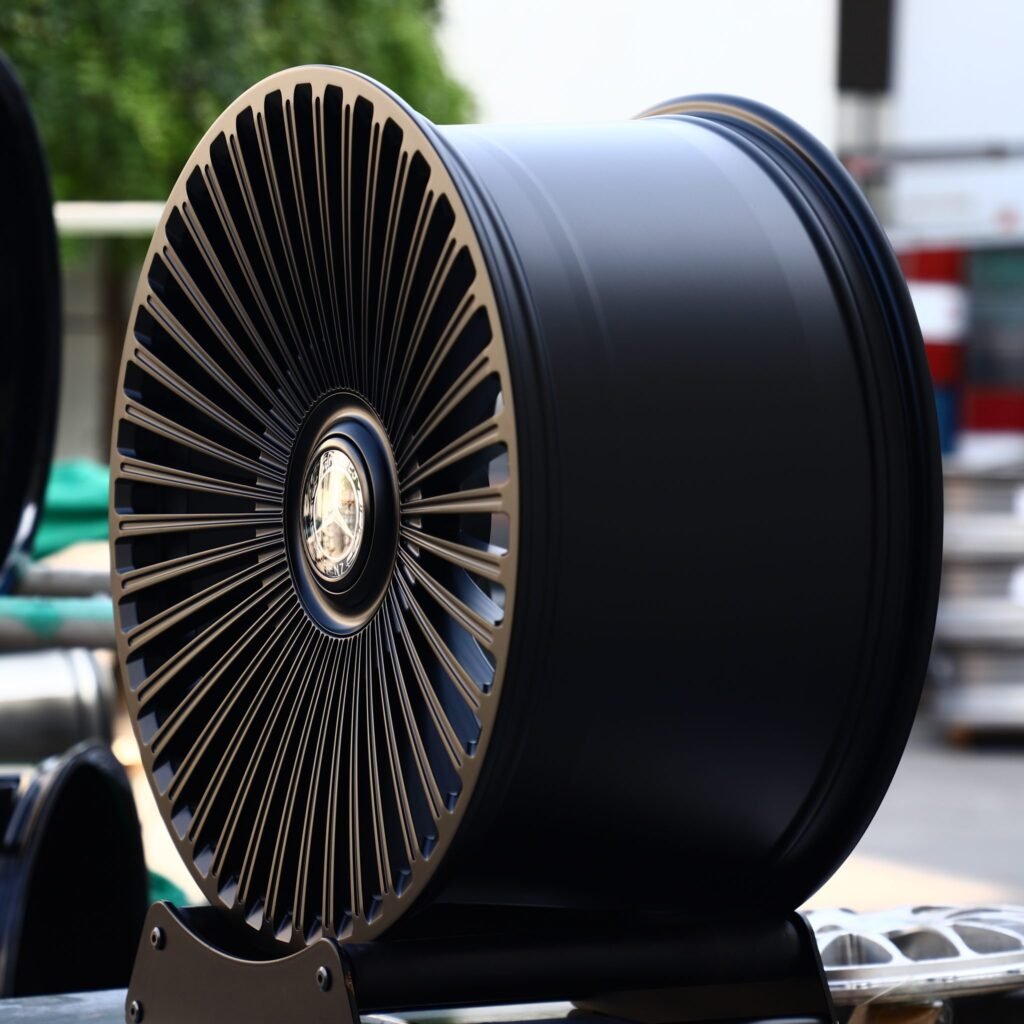 5x112 wheels – Matte Silver Multi-Spoke, side view