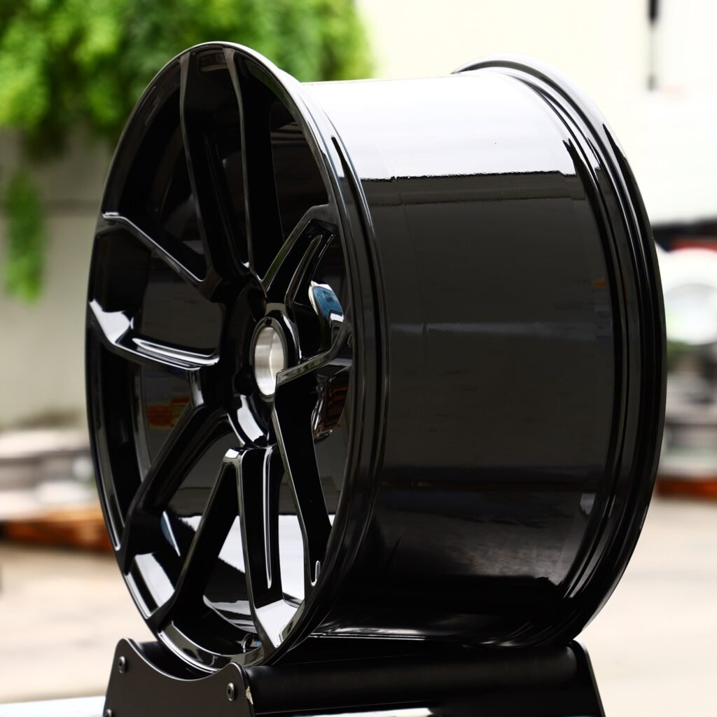 5x130 wheels – Matte Silver Petal, side view