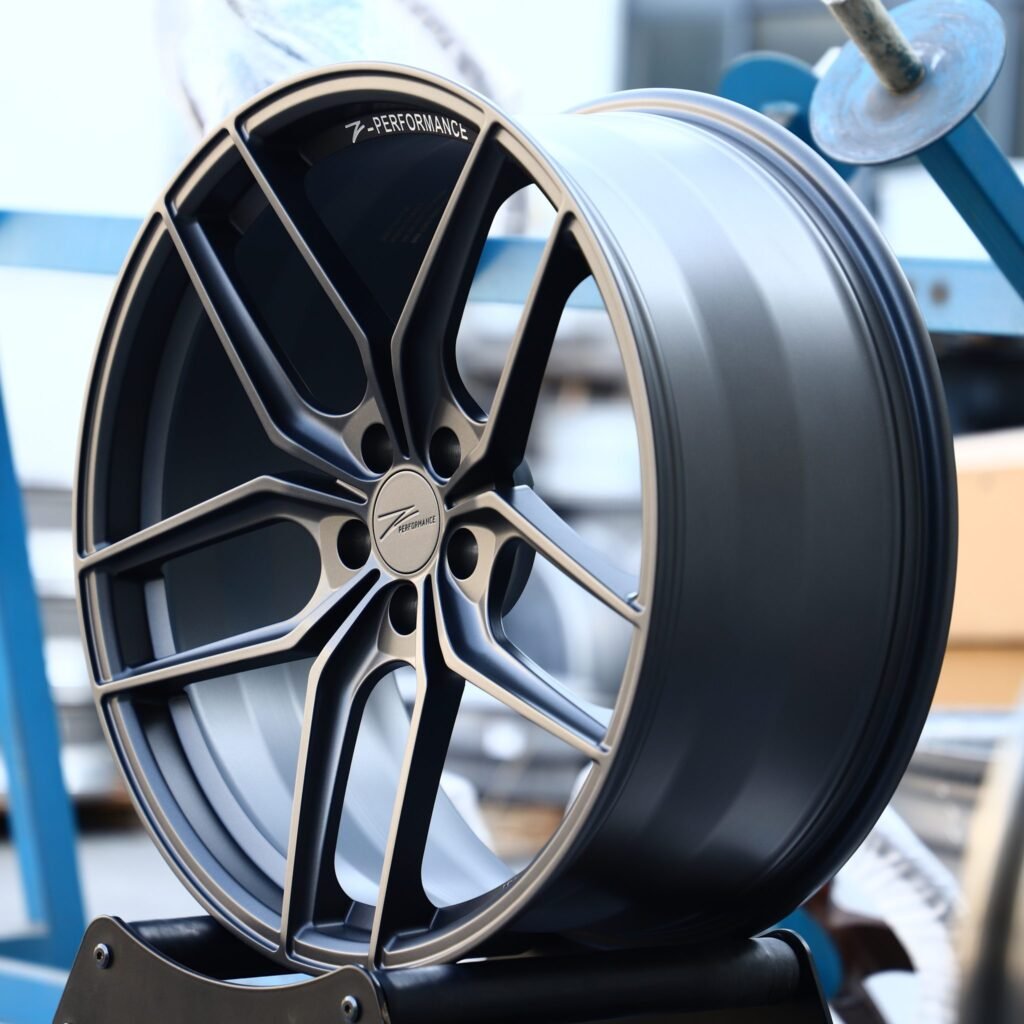 5x114.3 wheels – Matte Silver Petal, side view