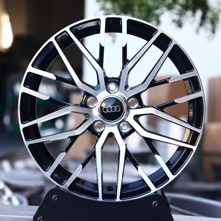 Ferrari 488 wheels – Matte Silver Petal Machined Face, front view