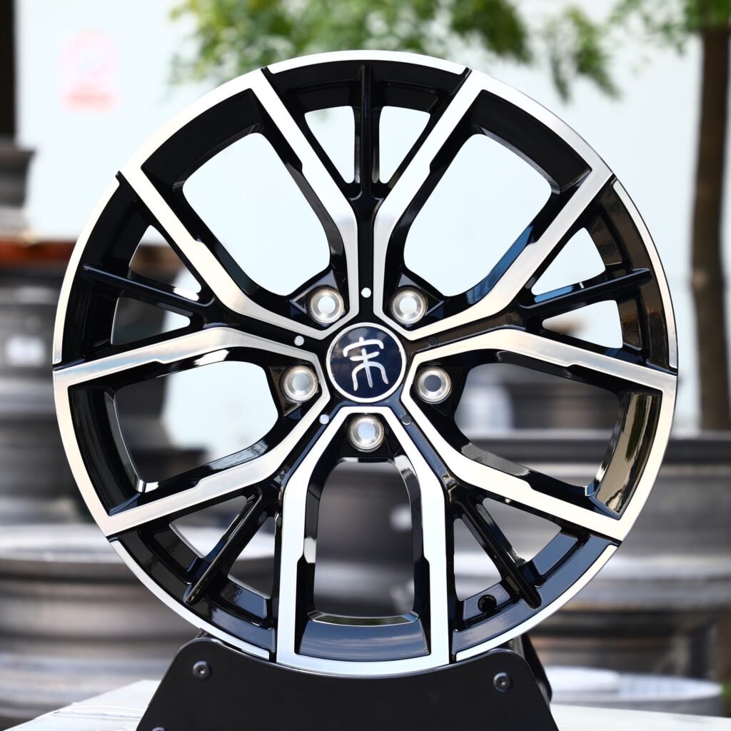 Ferrari 488 wheels – Matte Silver Petal Machined Face, front view
