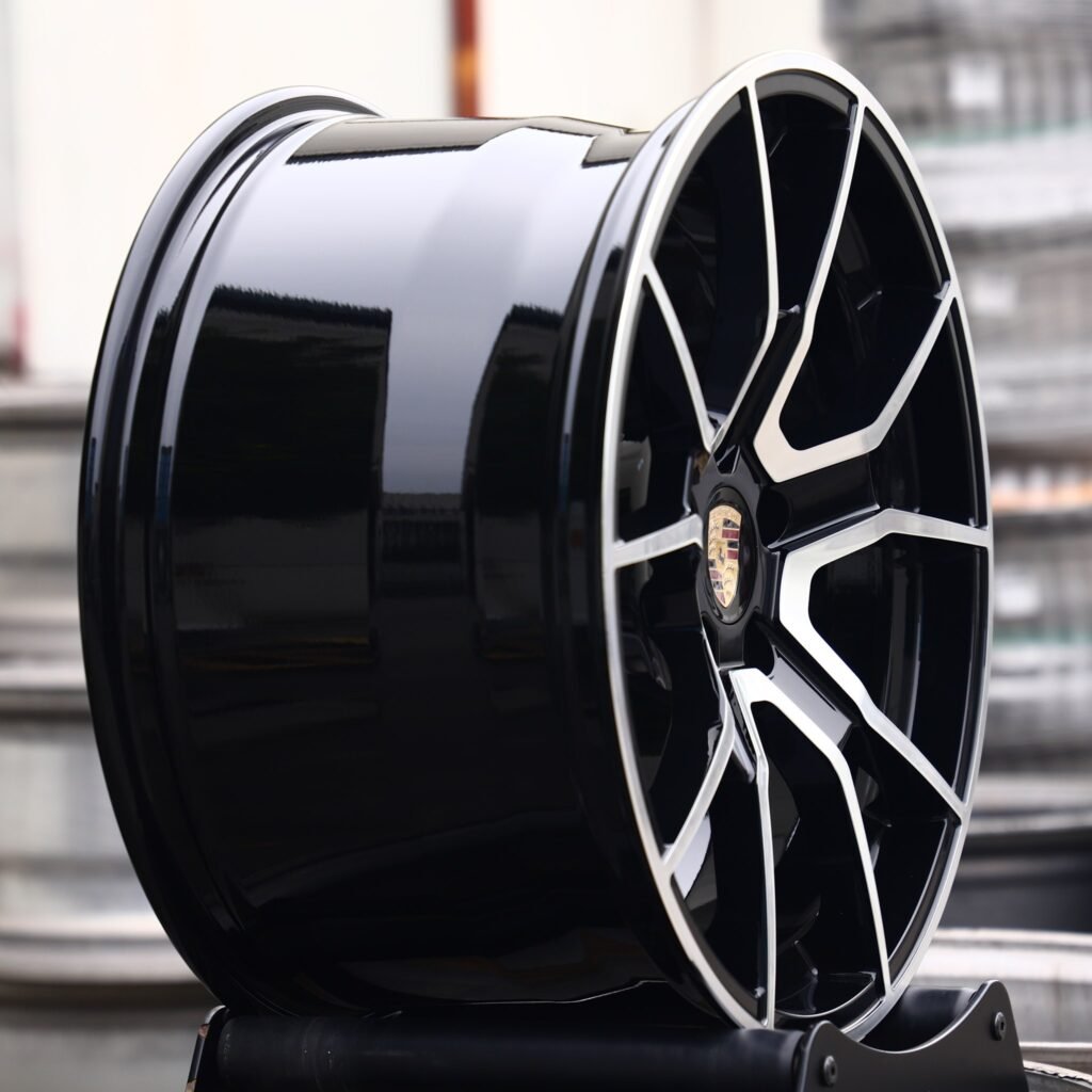 5x130 wheels – Matte Silver Petal Machined Face, side view