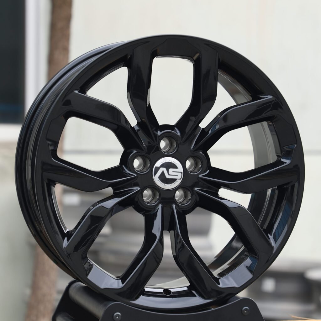 BMW 5 Series wheels – Matte Silver Petal-Spoke, angled view