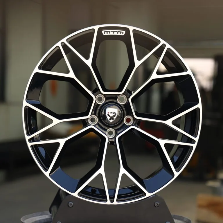 Genesis GV70 wheels – Matte Silver Petal-Spoke Machined Face (Genesis OEM-Style), front view