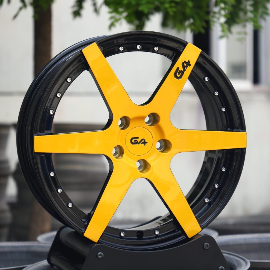 Porsche 911 wheels – Matte Silver Riveted, front view