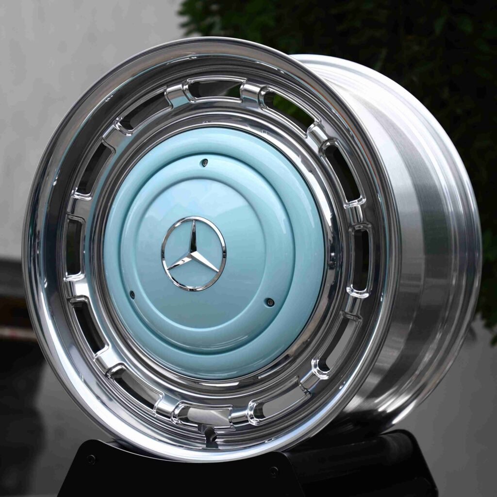 Mercedes-Benz S-Class wheels – Matte Silver Semi-Full-Face, angled view