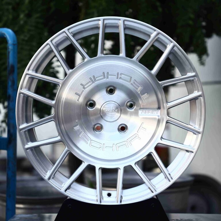 Porsche 911 wheels – Matte Silver Semi-Full-Face, front view
