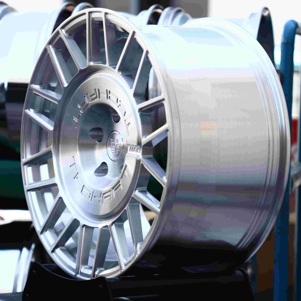 5x130 wheels – Matte Silver Semi-Full-Face, side view