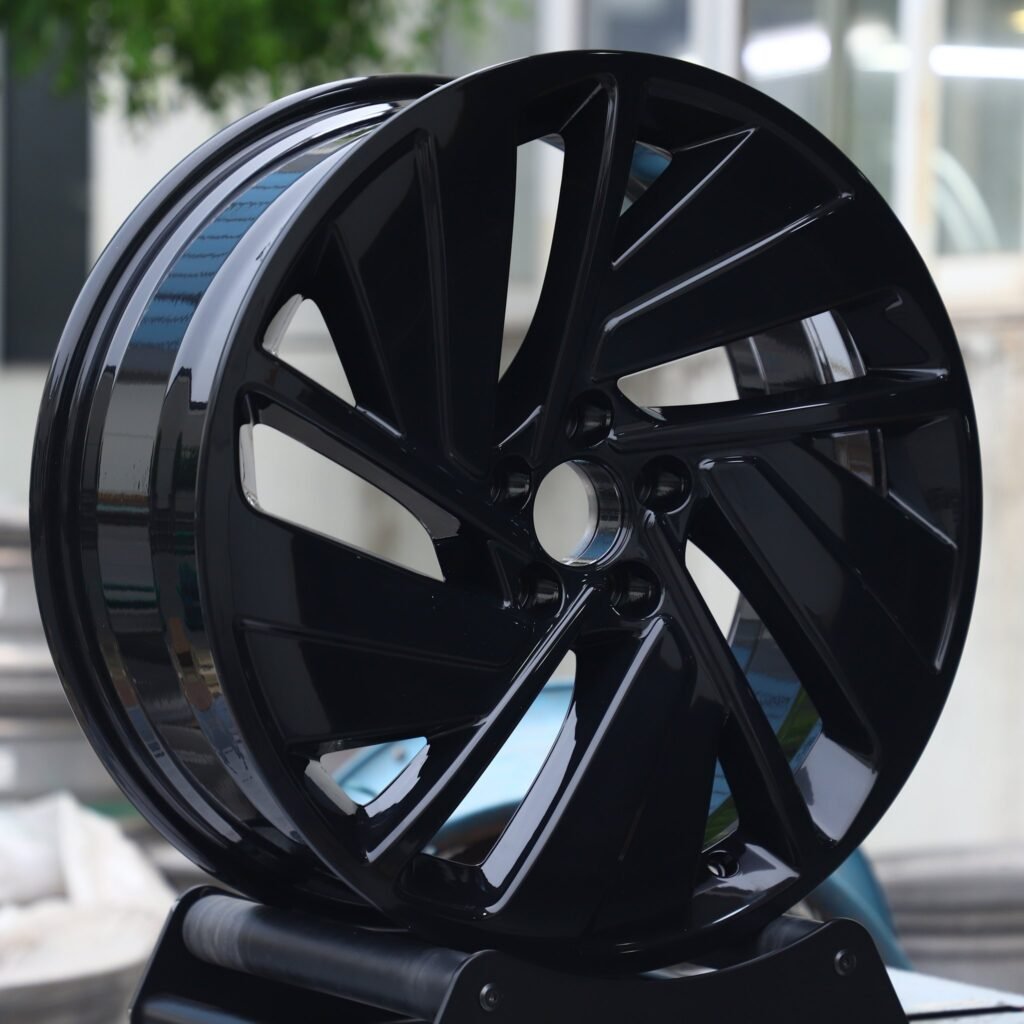 5x130 wheels – Matte Silver Split Directional Milled, side view