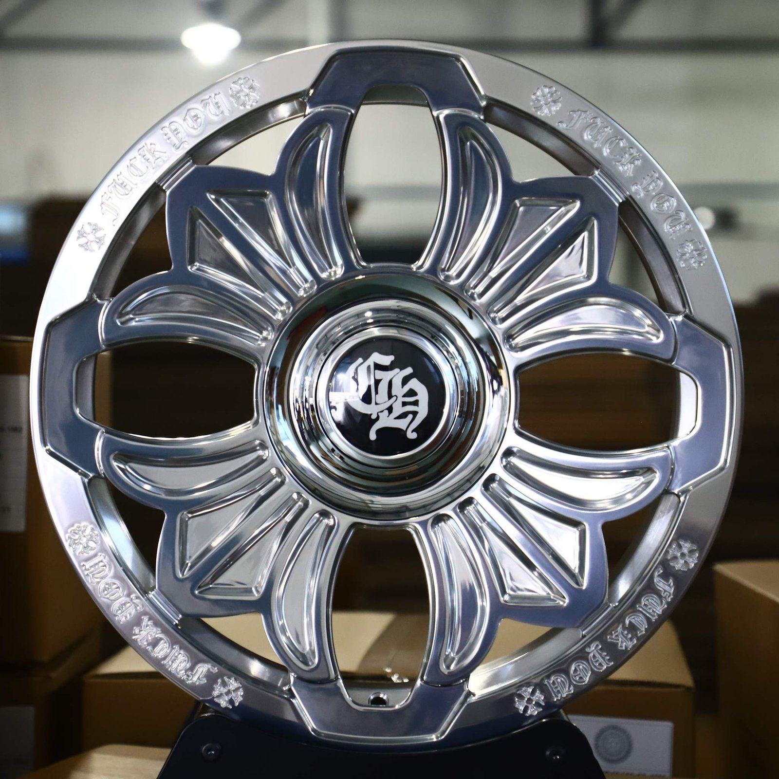 Porsche 911 wheels – Matte Silver Split, front view