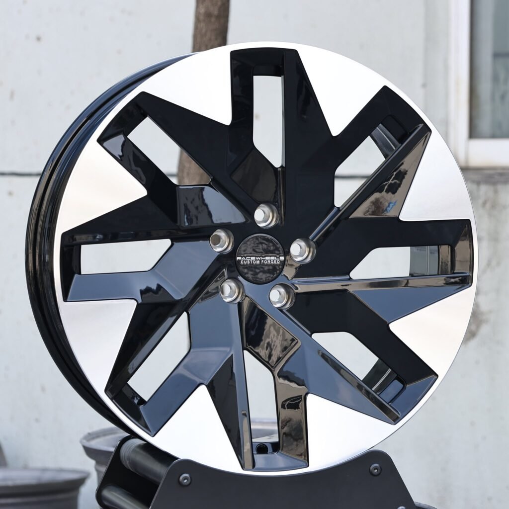 BMW M3 wheels – Matte Silver Split Machined Face, angled view