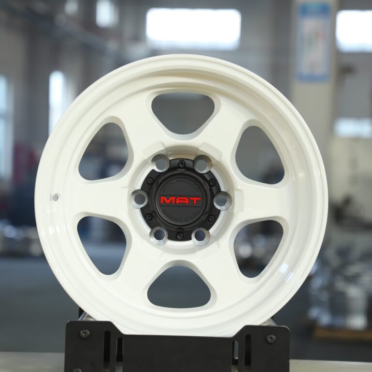 Toyota 4Runner wheels – Matte White Custom, front view
