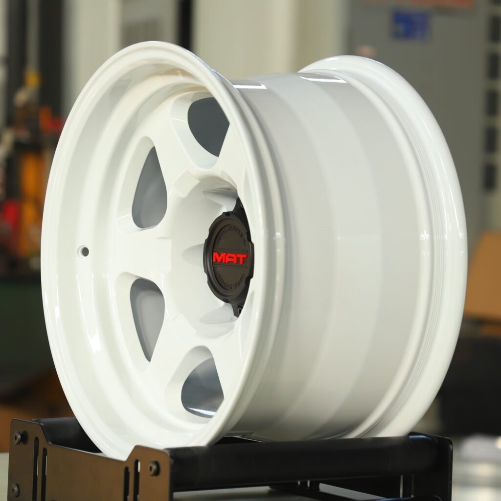 6x139.7 wheels – Matte White Custom, side view