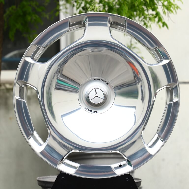 Mercedes-Benz S-Class wheels – Polished Full-Face Dish (Maybach-Style), front view